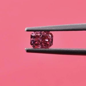 0.33ct 2PP VS2 Radiant Cut Australian Pink Diamond