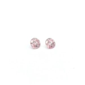 0.16ct Matched Pair of 5-6P P1 Round Australian Pink Diamond
