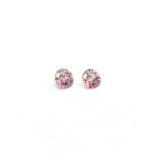 2 = 0.14ct 3P SI Pair of Round Pink Australian Diamonds
