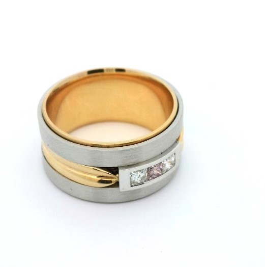 0.18ct 6P Australian Pink Diamond Men’s Ring - Image 3