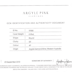DPD2504121 - 0.25ct 4P SI1 Round Pink Diamond