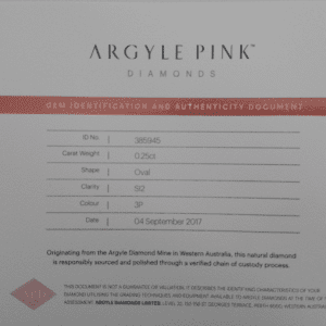 DPD2410086 - Pink Diamond 0.25ct 3P SI2 Oval