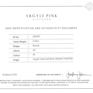 DPD2410092 - Pink Diamond 0.25ct 4P SI2 Round