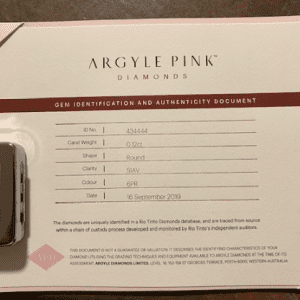 0.12ct 6PR SI Round Pink Diamond